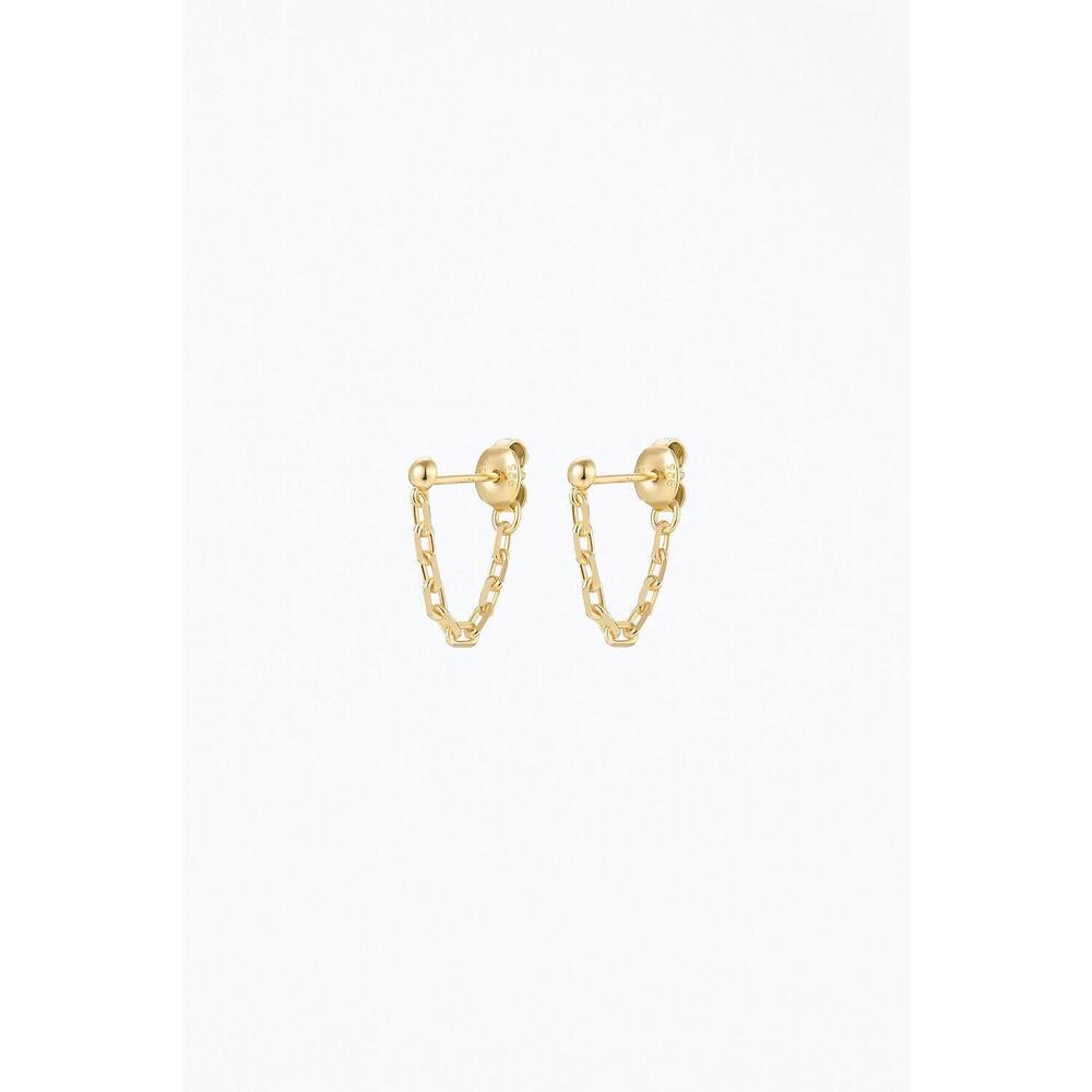 NEW F+H STUDIOS bruce chain studs in gold